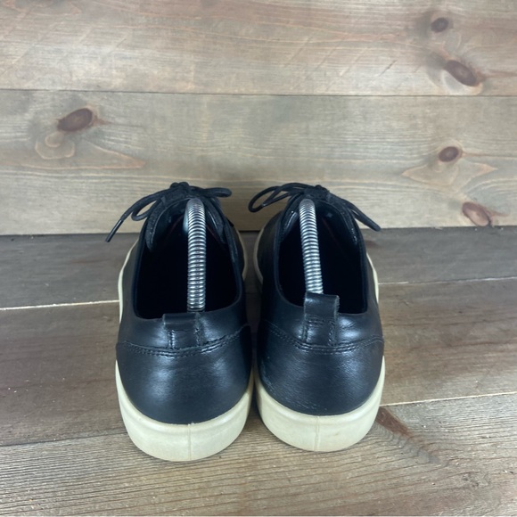 ecco soft 8 womes size 9 shoes black leather comfort walking sneakers - Picture 4 of 8